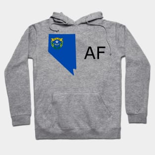 Nevada Flag State Outline AF (black) Hoodie